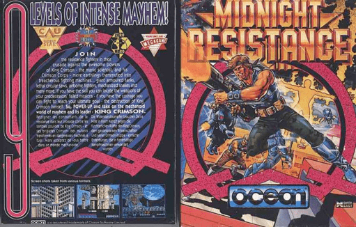 Midnight Resistance box art for ZX Spectrum